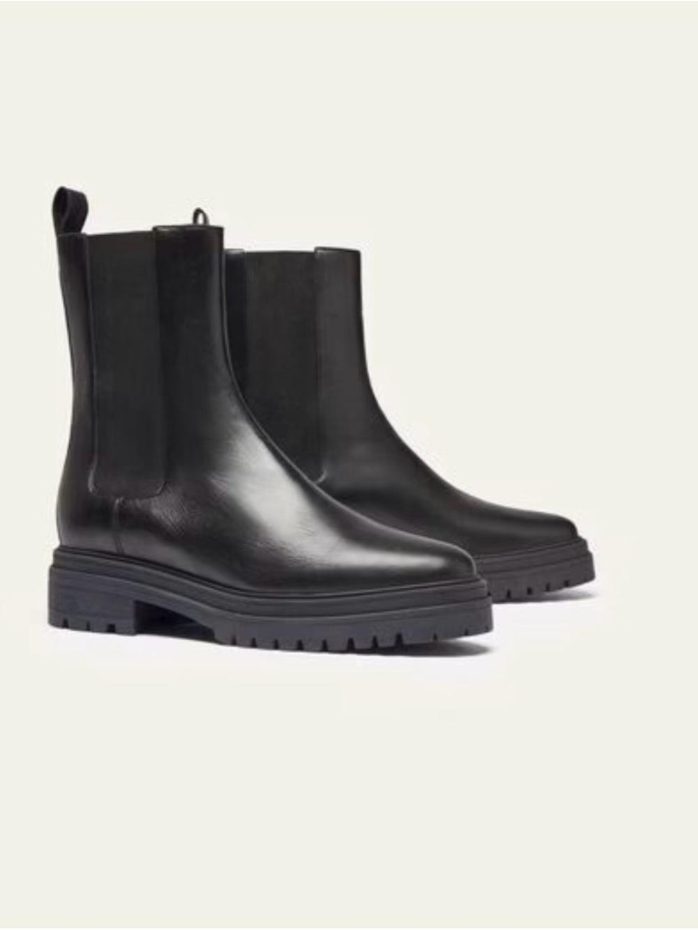 Black Chunky Chelsea Boots - Women